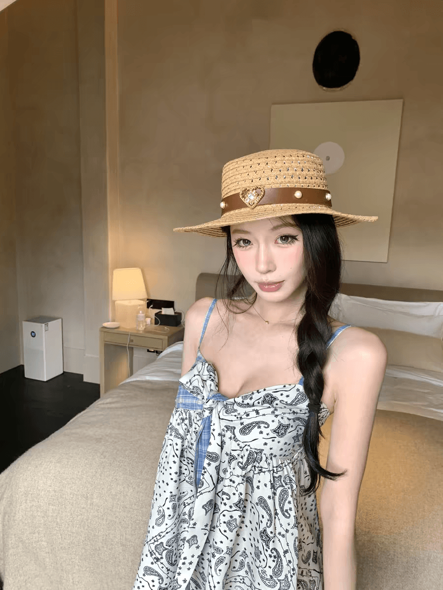 pinksoya 분말 콩 5 21 0시 방향 신제품 제한된 시간 9 접기 라이 경기 서울 배색 레이스업 캐미솔 상세 이미지 2