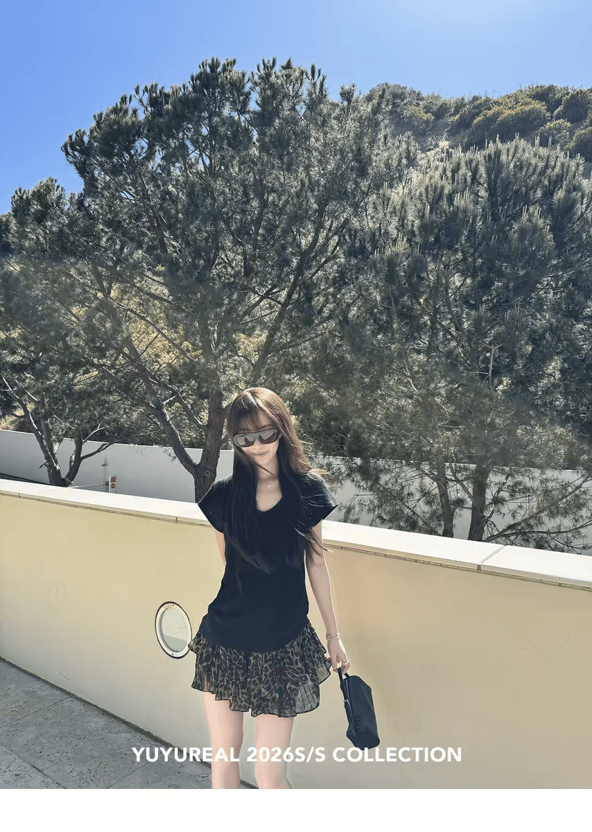 yuyureal 작은 날다 소매 높음 제품 리넨 면화 V넥 반팔 티셔츠 여성 여름 새로운 클래식 다용도 캐주얼 맨위 상세 이미지 4
