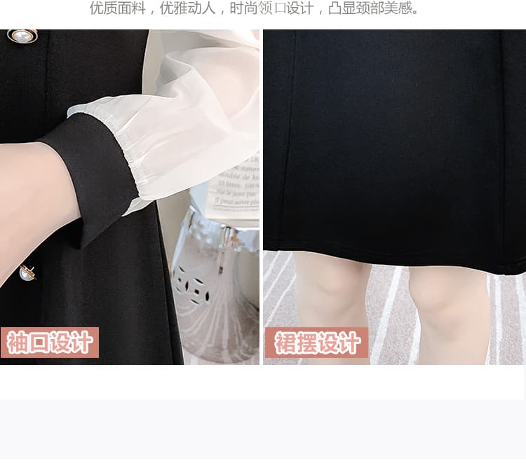 2026 봄 새로운 페이크 레이어드 드레스 여성 의류 봄 작은 키 허리 수축 슬림해 보이는 만나는 작은 검은 드레스 상세 이미지 5