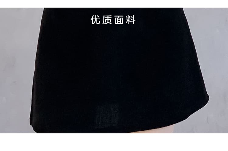 검정색 페이크 레이어드 V넥 여성 그는 벤 바람 가을 겨울철 2026 새로운 프랑스식 코듀로이 작은 샤넬 스타일 치마 상세 이미지 6