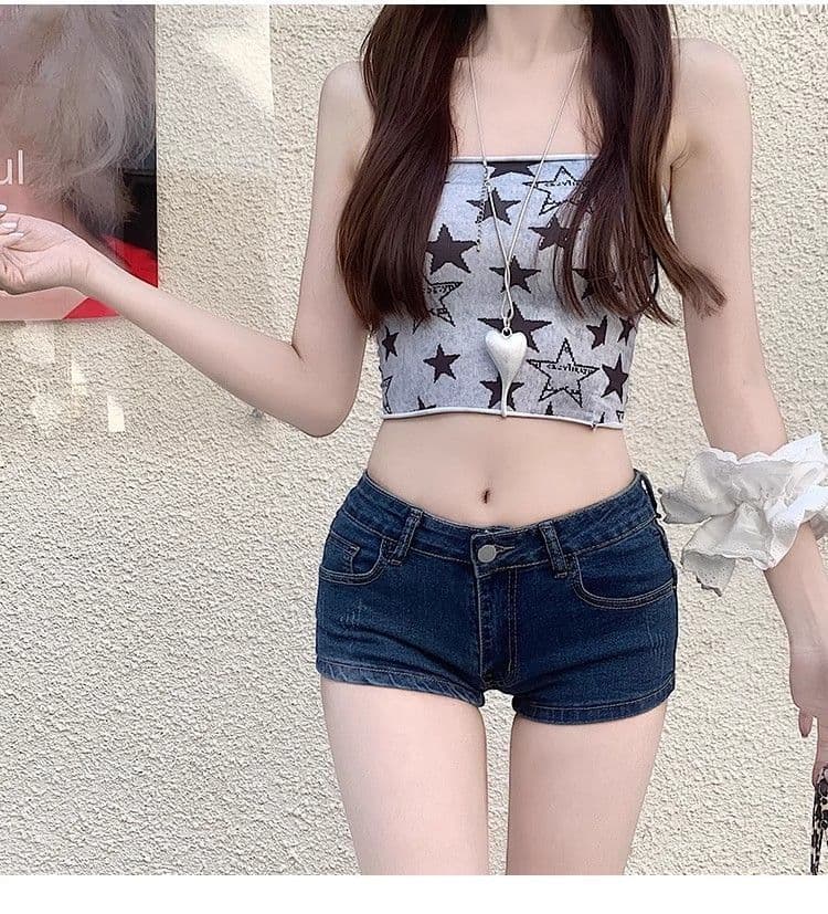 작은 키 진한 파란색 데님 반바지 여성 2026 년 새로운 여름 아메리칸 로우 웨이스트 섹시함 슬림해 보이는 초단 핫 바지 상세 이미지 13