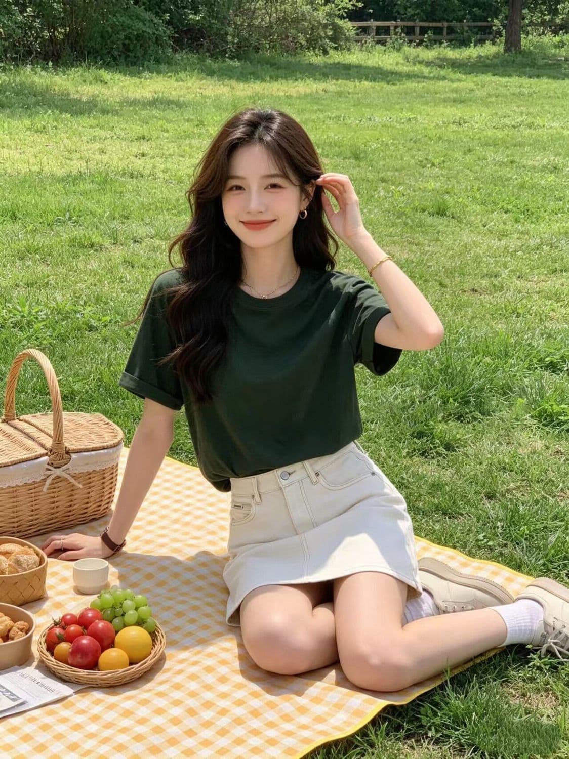 데님 미니 스커트 여성 2026 여름 얇은 스타일 반신 스커트 트임 하이웨이스트 베이지 색 슬림해 보이는 노출 방지 A라인 스커트 여성 상세 이미지 6