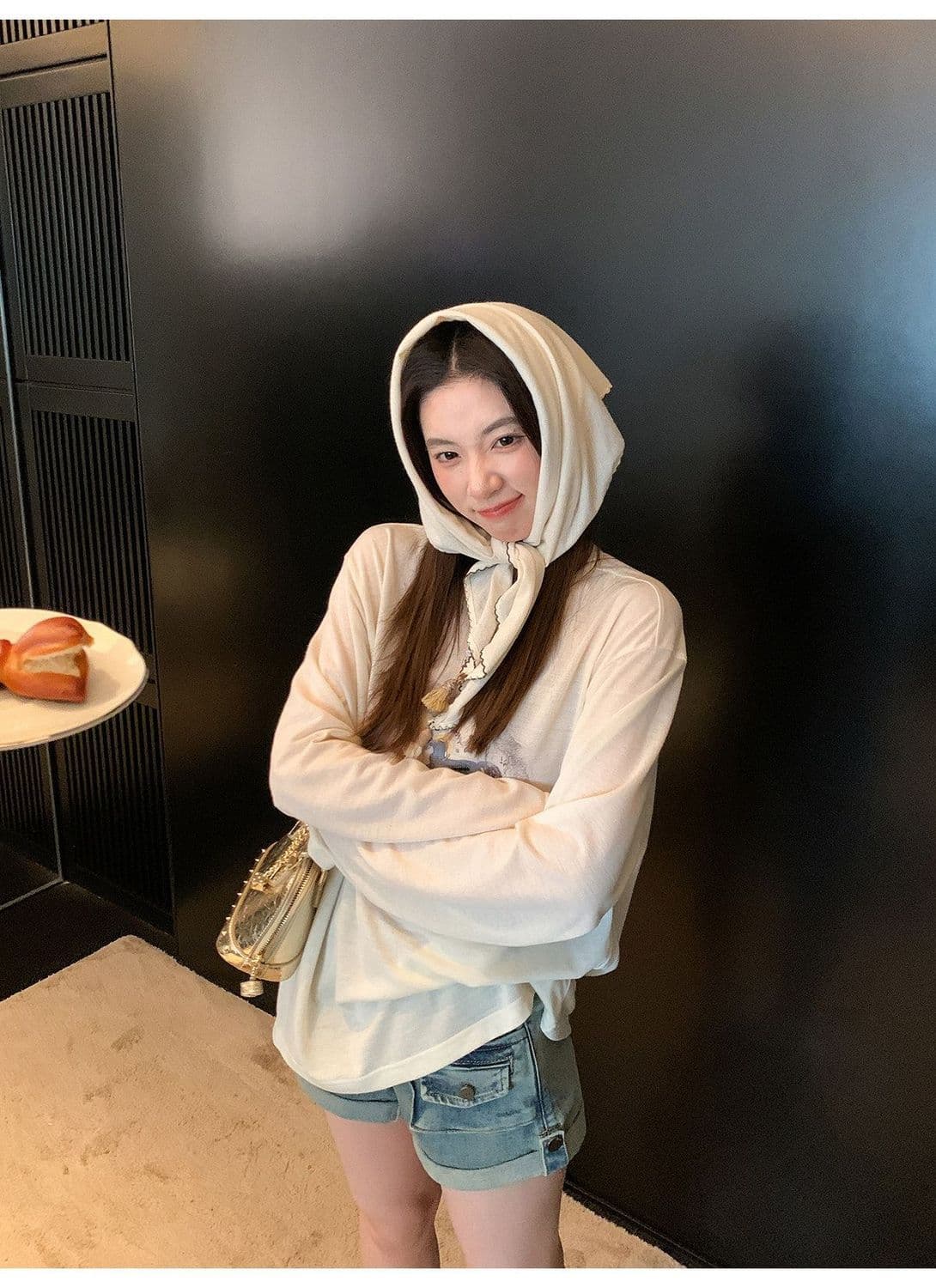 레트로 기타 주머니 데님 반바지 여성 여름 하이웨이스트 슬림해 보이는 다용도 신축성 몸매 가꾸기 한 마디 핫 바지 캐주얼 바지 상세 이미지 16