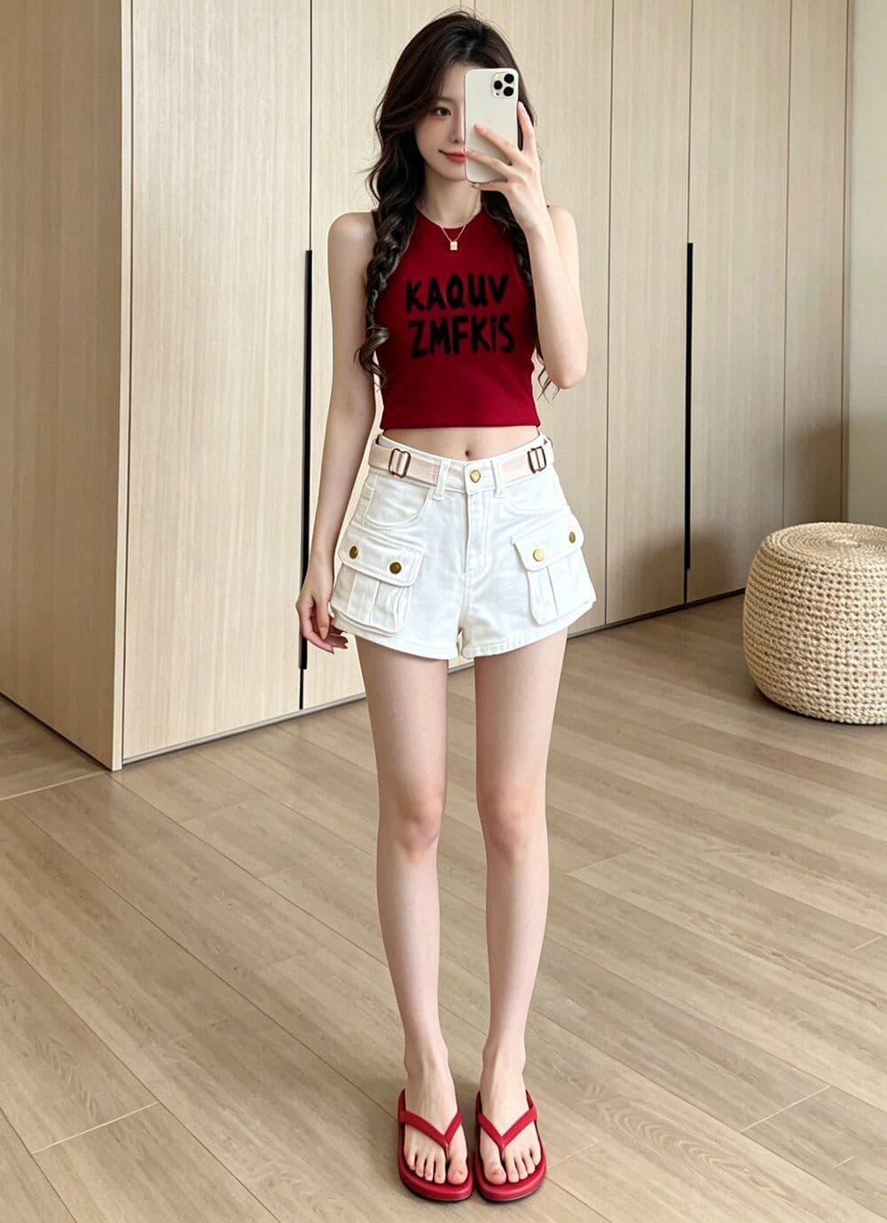 작은 키 아메리칸 핫걸 반바지 여성 워크웨어 청바지 여름 새로운 핫 바지 하이웨이스트 슬림해 보이는 한 마디 와이드 레그 팬츠 상세 이미지 28