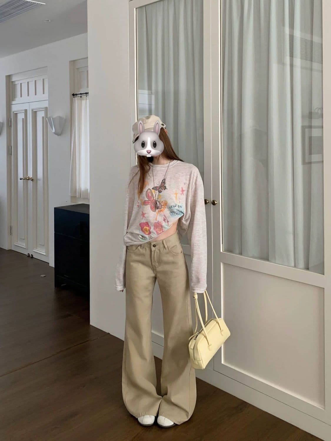 카키 색 부츠컷 청바지 여성 아메리칸 가을 여름 패션 새로운 느슨함 센스 미니멀리즘 품격 출퇴근 부츠컷 긴 바지 상세 이미지 14