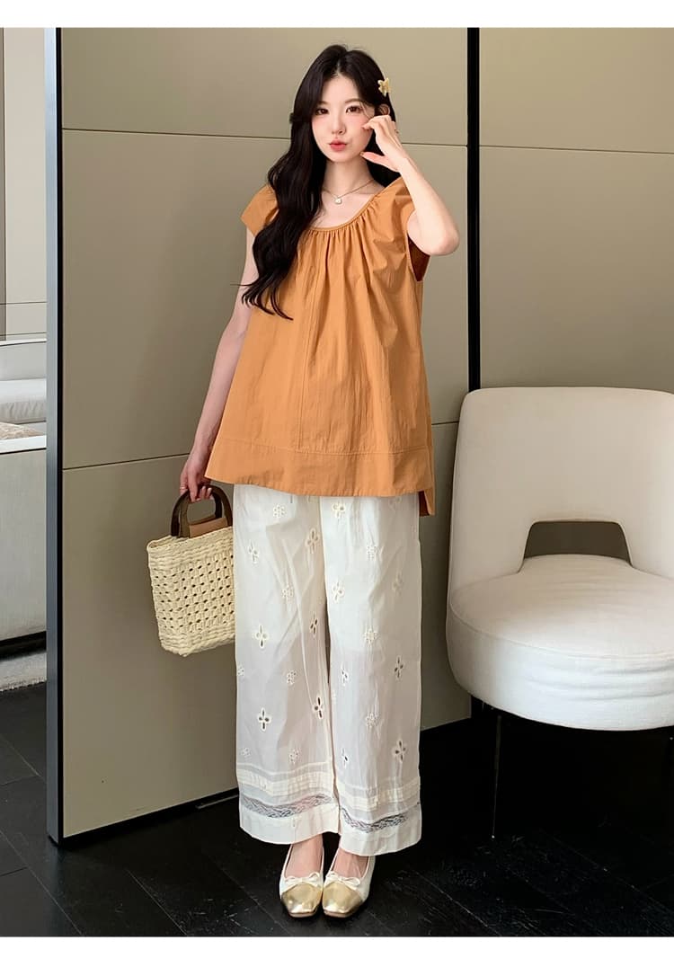 실사 임산부 여름 드레스 Feifei 소매 면 소재 루즈핏 중간 길이 작은 셔츠 2026 여름 새로운 한국 스타일 슬림해 보이는 맨위 상세 이미지 29