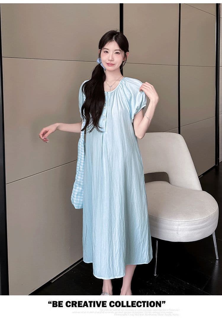 질량 실사 임산부 여름 드레스 드레스 2026 새로운 임산부 여름 중간 길이 임산부 드레스 상세 이미지 24
