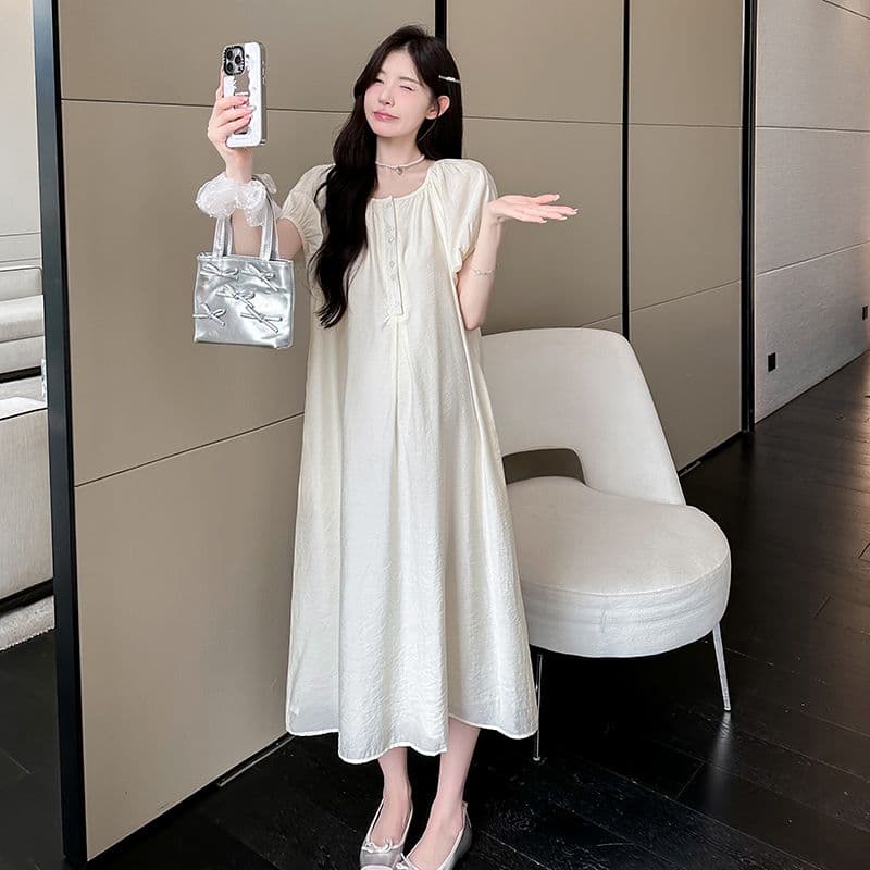 질량 실사 임산부 여름 드레스 드레스 2026 새로운 임산부 여름 중간 길이 임산부 드레스 상세 이미지 41