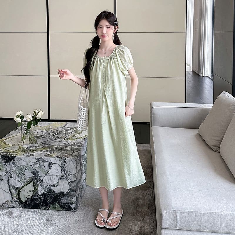 질량 실사 임산부 여름 드레스 드레스 2026 새로운 임산부 여름 중간 길이 임산부 드레스 상세 이미지 47