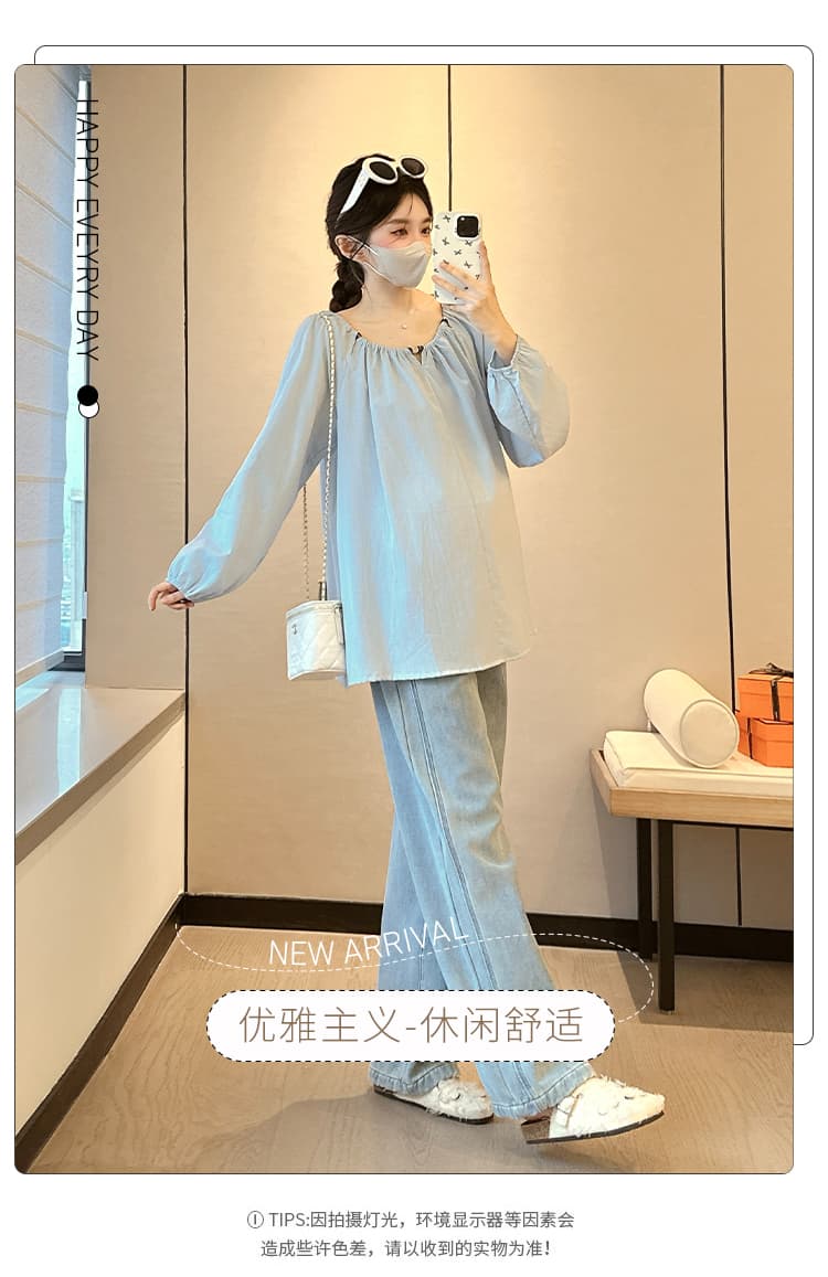 실사 출산 착용 셔츠 가을 의상 2026 새로운 셔츠 맨위 봄 가을 루즈핏 긴팔 미니멀리즘 패션 상세 이미지 4