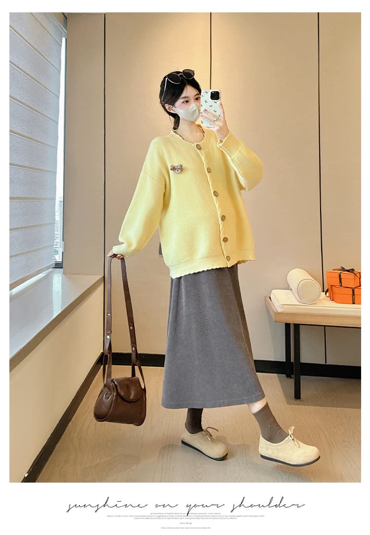 실사 질량 좋은 품질 빅 보드 종류 출산 착용 스웨터 코트 가을 겨울 의류 스웨터 오픈 가디건 루즈핏 빅 사이즈 2026 상세 이미지 43