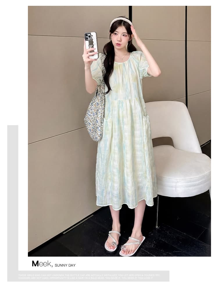 실사 출산 착용 드레스 여름 드레스 2026 새로운 여름 부드러운 바람을 피우다 롱 코트 한국 스타일 꽃무늬 쉬폰 치마 상세 이미지 13