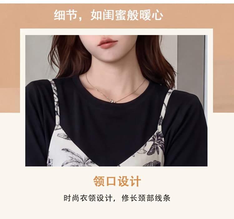실사 프랑스식 고급 꽃무늬 치마 드레스 여름 새로운 출산 착용 품격 허리 수축 표지 배 페이크 레이어드 치마 상세 이미지 7