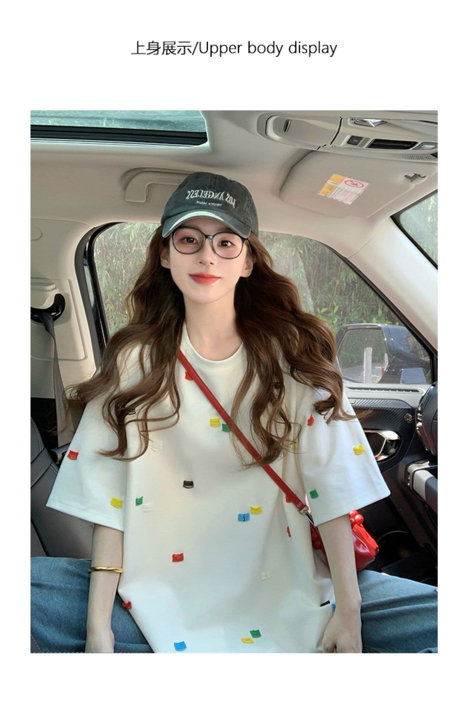 임산부 여름 드레스 반팔 티셔츠 2026 새로운 여름 작은 대중 디자인 센스 아메리칸 루즈핏 빅 사이즈 출산 착용 맨위 상세 이미지 4