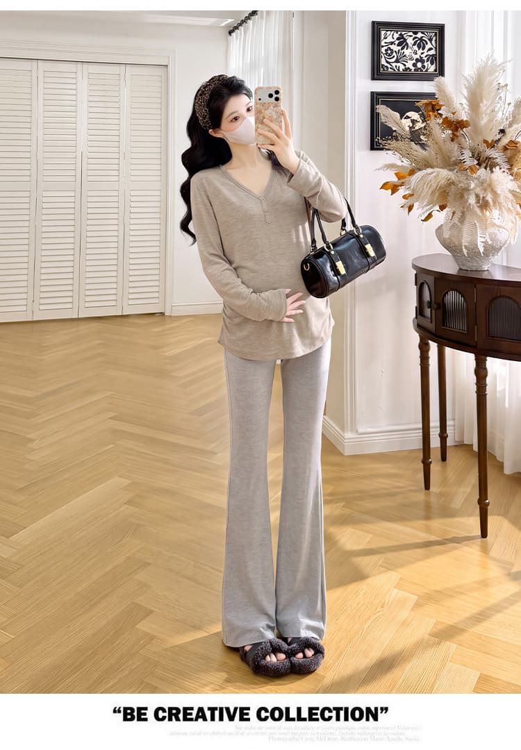 실사 일본 elsa keith 출산 착용 2026 봄 가을 새로운 부드러운 바람 품격 슬림해 보이는 임산부 만나는 켜기 상세 이미지 23