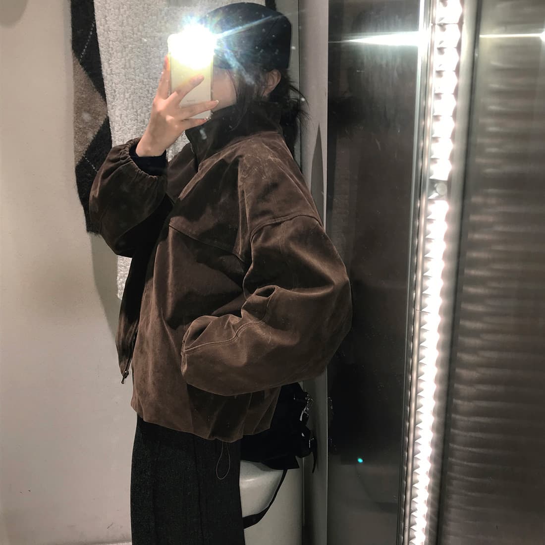 한국 스타일 가지고있다 밖으로 chic 루즈핏 개성 쇼트 스타일 캐주얼 재킷 재킷 상세 이미지 2