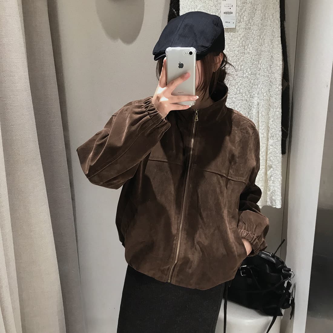 한국 스타일 가지고있다 밖으로 chic 루즈핏 개성 쇼트 스타일 캐주얼 재킷 재킷 상세 이미지 3