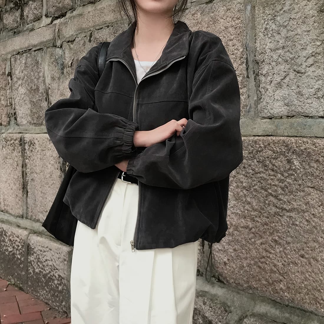 한국 스타일 가지고있다 밖으로 chic 루즈핏 개성 쇼트 스타일 캐주얼 재킷 재킷 상세 이미지 20