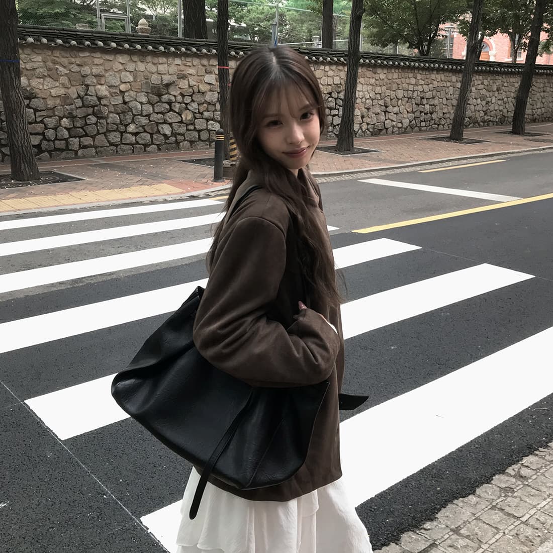 있음 밖으로 한국 2026 겨울 새로운 작은 대중 레트로 아메리칸 사슴 캐시미어 블레이저 상세 이미지 7