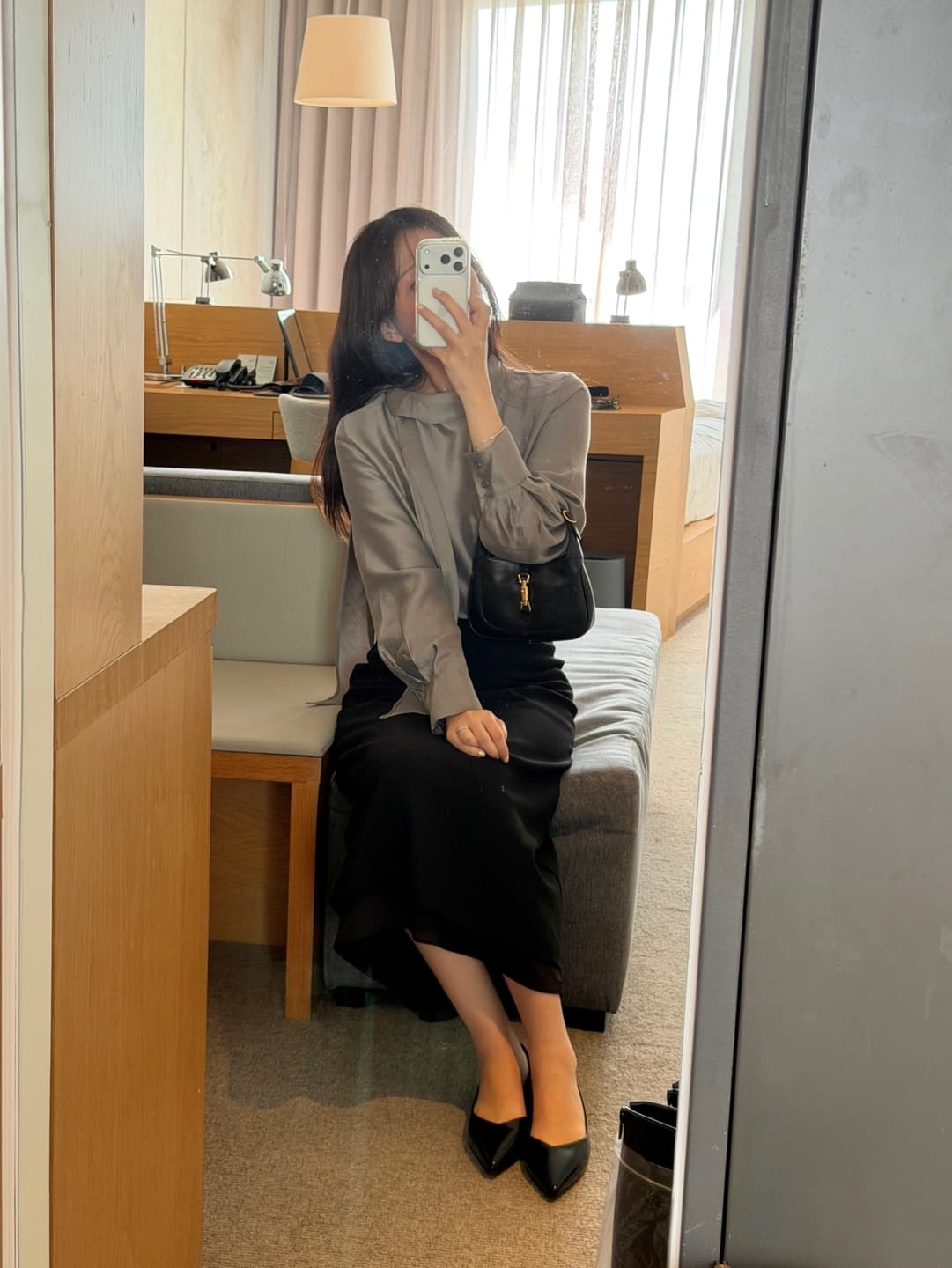 리본 여성 셔츠 디자인 센스 작은 대중 빛 요리 한 행침 목 부서 목 흔들다 칼라 프랑스식 품격 고급 센스 루즈핏 맨위 상세 이미지 11