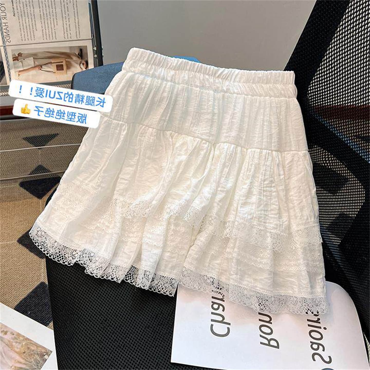 광저우 열세 개 높음 물품 폭발 층 레이스 케이크 드레스 여성 여름 작은 키 한 마디 화이트 반신 미니 스커트 상세 이미지 4