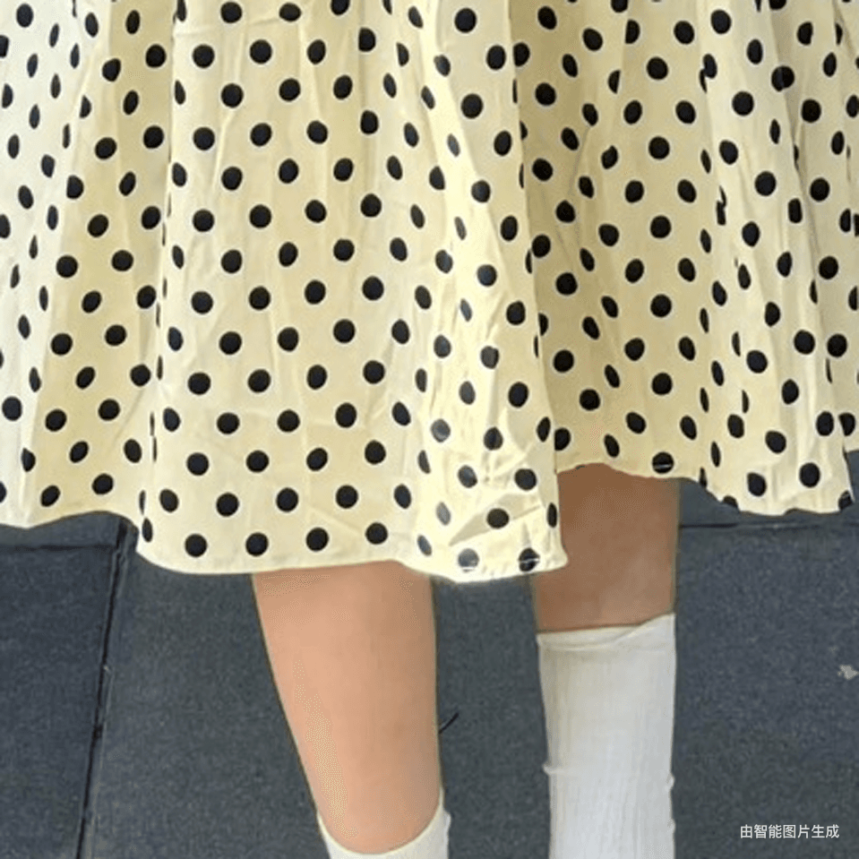한 부서 학원 스타일 도트 무늬 반신 스커트 여성 여름 하이웨이스트 품격 슬림해 보이는 패션 다용도 한 마디 아름다운 중간 스커트 ins 상세 이미지 9