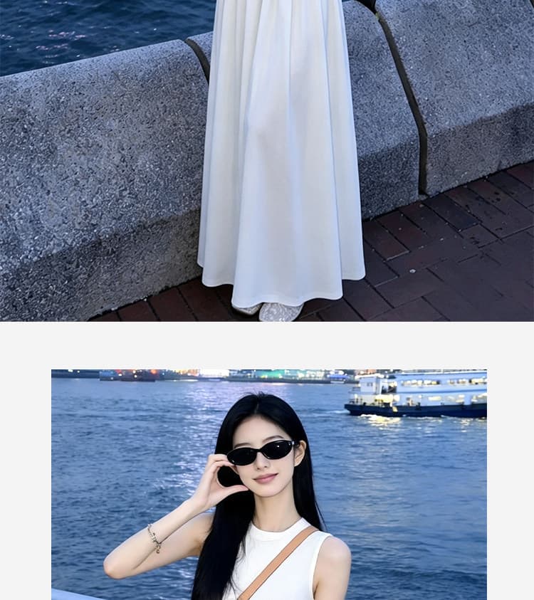 검정색 그는 벤 바람 드레스 2026 새로운 여성 봄 가을 프랑스식 민소매 조끼 고급 센스 슬립 길다 치마 상세 이미지 17