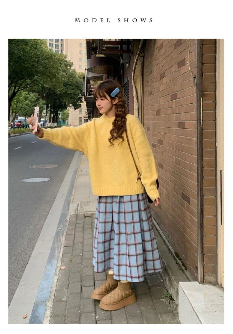 자이언트 잘 생긴 ~ 중 가을 의상 전체 집합 한 부서 고급 센스 miu 인사이드 miu 가스 착용 가져 가라. 학원 스타일 세트 점프 슈트 치마 상세 이미지 2