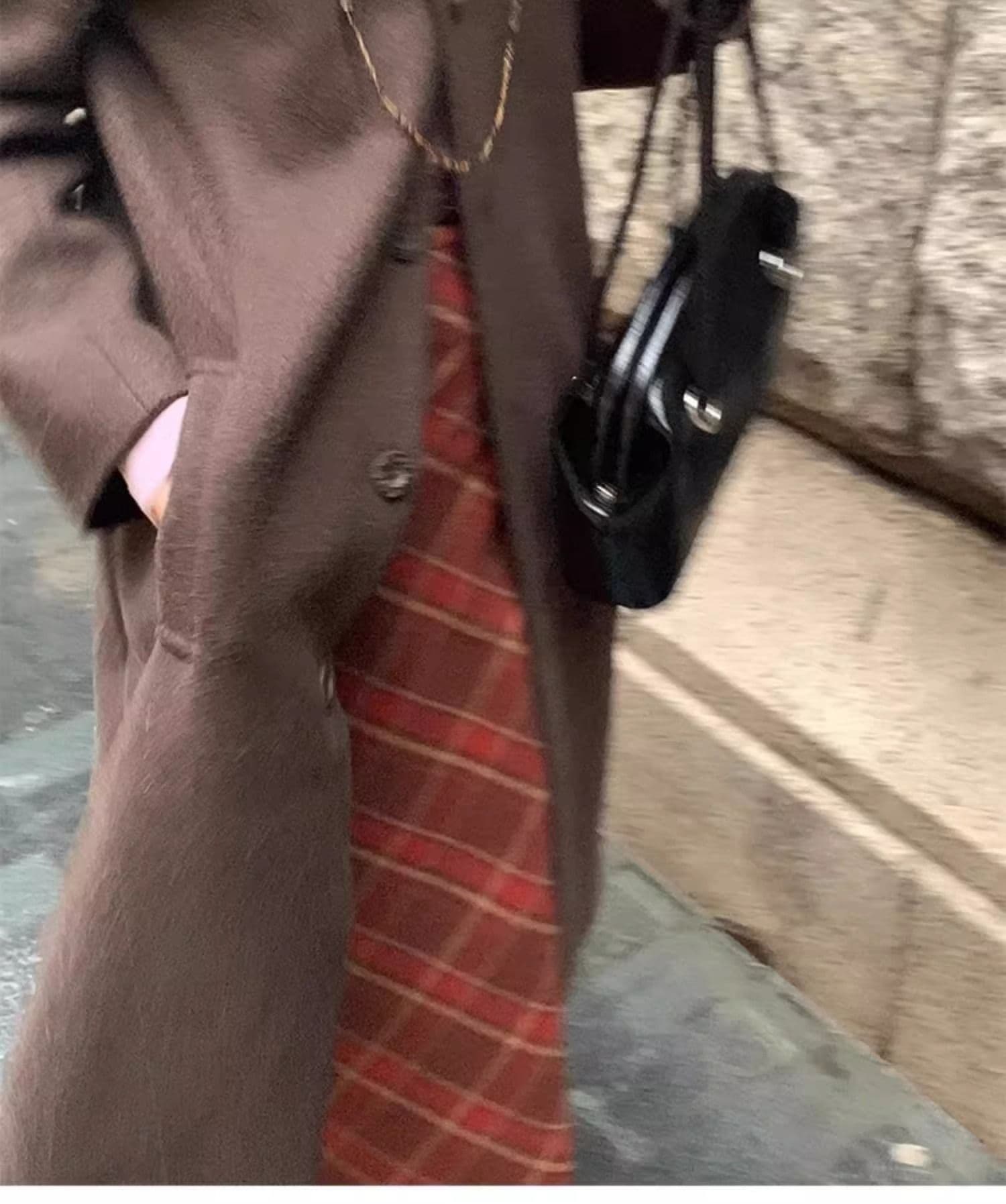 품격 레트로 앤 코라 빨간색 체크무늬 모직 반신 스커트 여성 가을 겨울 새로운 하이웨이스트 슬림해 보이는 한 마디 중간 길이 스커트 상세 이미지 21