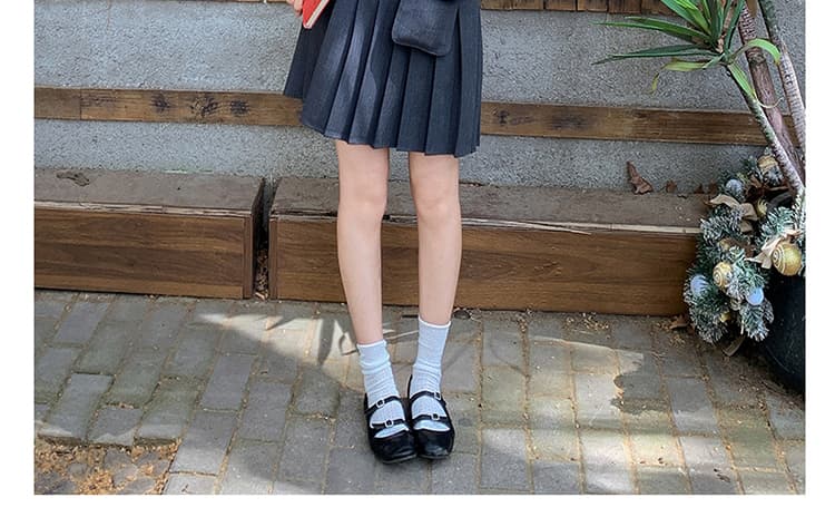 출산 착용 새로운 한 부서 연령 감소 패치워크 페이크 레이어드 플리츠 스커트 보내기 가방 상세 이미지 50