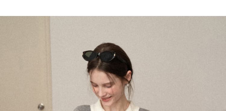 임산부 새로운 학원 스타일 높음 지혜 센스 링 그리드 플리츠 가을 베이비 칼라 드레스 상세 이미지 34