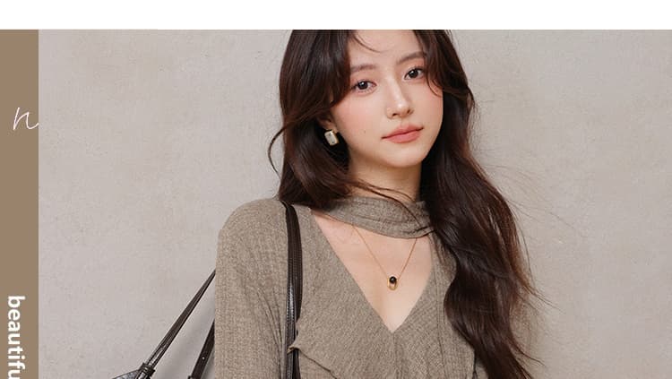 임산부 새로운 디자인 센스 루즈핏 슬림해 보이는 표지 배 드레스 상세 이미지 10