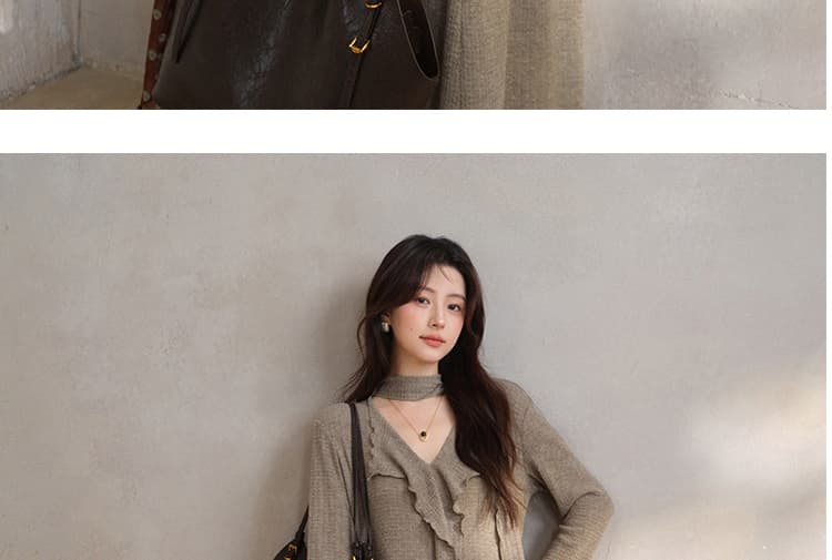 임산부 새로운 디자인 센스 루즈핏 슬림해 보이는 표지 배 드레스 상세 이미지 36