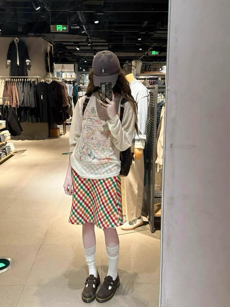 한 부서 chic 고유 한 아름다운 만화 프린트 여름 경량 자외선 차단 블라우스 맨위 여성 루즈핏 긴팔 티셔츠 이미지 3