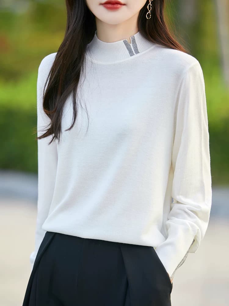 지방 mm 가을 겨울 빅 사이즈 반하이넥 스웨터 여자 2026 새로운 외국 가스 인사이드 가져 가라. 수 있습니다. 외출용 니트 만나는 카디건 상세 이미지 22