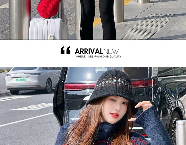 출산 착용 고유 한 아름다운 가을 겨울 의류 전체 집합 작은 샤넬 스타일 스웨터 니트 스카프 반신 치마 세 조각 세트 상세 이미지 19