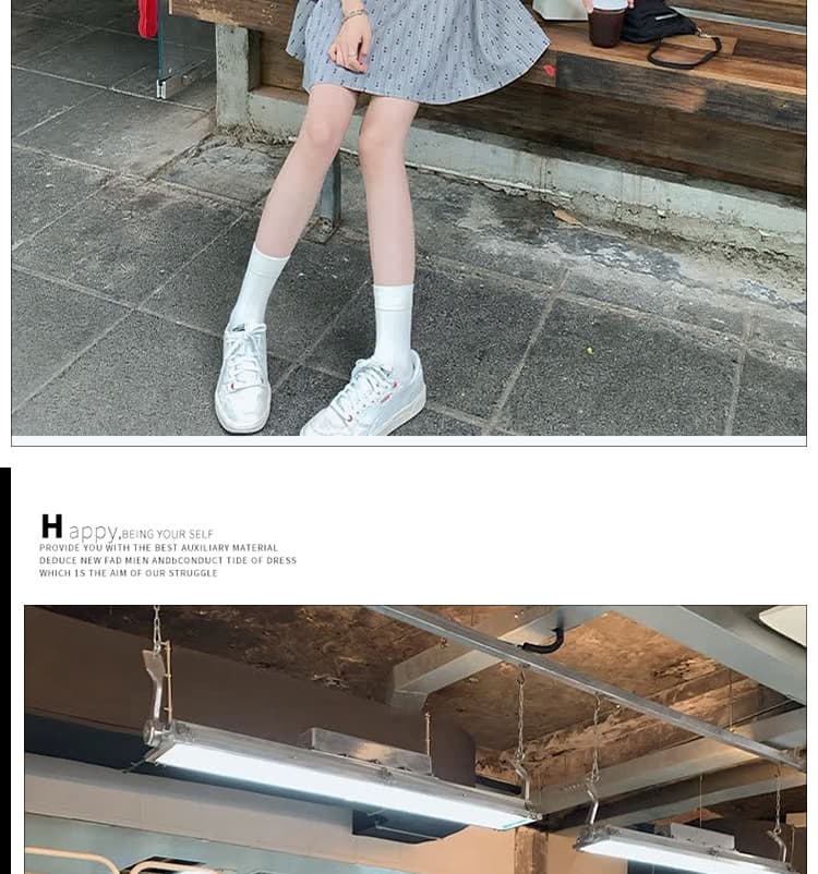 2026 년 여름 한 스타일 학원 스타일 회색 민소매 도트 무늬 드레스 한 마디 조끼 스커트 슬림해 보이는 품격 미니 스커트 상세 이미지 15