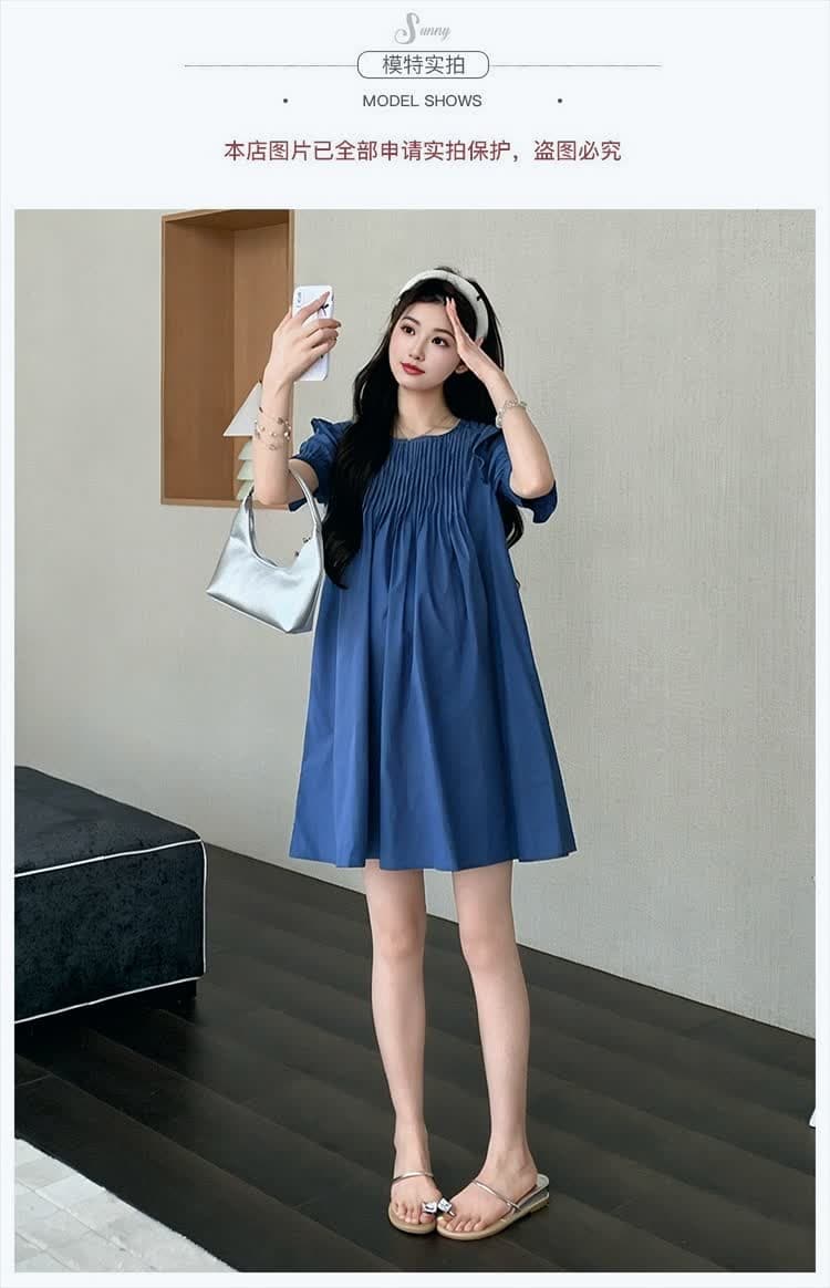 출산 착용 여름 드레스 드레스 2026 새로운 높은 품질 여름 치마 여름 임신 기간 착용 가져 가라. 작은 키 롱 스커트 상세 이미지 10