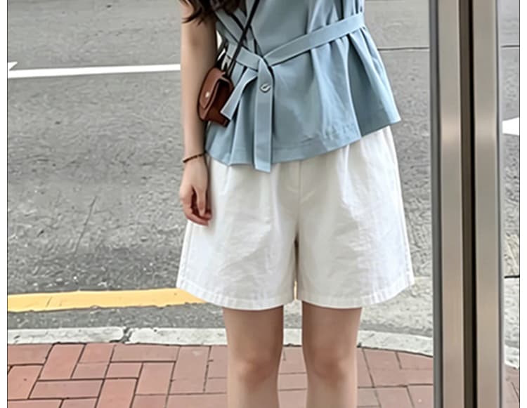 한 부서 그레이트 통해보기 가져 가라. 전체 집합 2026 새로운 파란색 조끼 맨위 여름 화이트 복부 지지 반바지 세트 상세 이미지 20