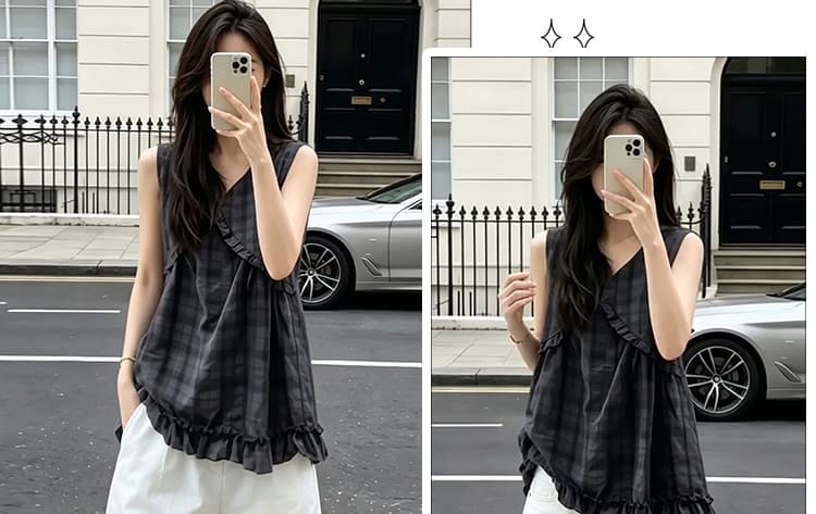 2026 슈퍼 화재 연령 감소 ootd 착용 가져 가라. 에이즈 환자 여성 세트 여름 민소매 조끼 맨위 화이트 복부 지지 반바지 세트 상세 이미지 4