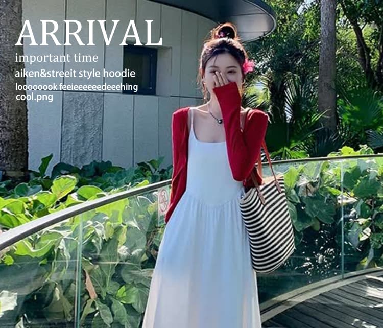 출산 착용 2026 년 봄 여름 새로운 프랑스식 루즈핏 오픈 가디건 맨위 고급 센스 슬림해 보이는 드레스 투피스 세트 상세 이미지 1