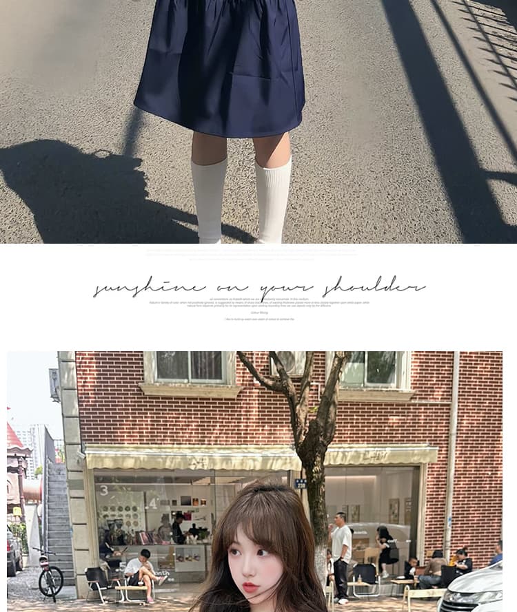 2026 한 부서 여름 캐주얼 출퇴근 착용 가져 가라. 홍화 반팔 흰색 티셔츠 맨위 여성 출산 착용 반 스커트 투피스 세트 상세 이미지 16