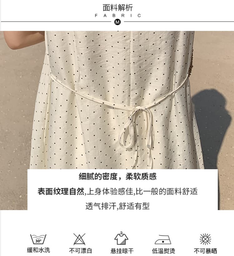 실사 임산부 여름 드레스 새로운 패션 도트 무늬 드레스 트렌디 엄마 작은 청신 연령 감소 레이스업 품격 임산부 치마 상세 이미지 6