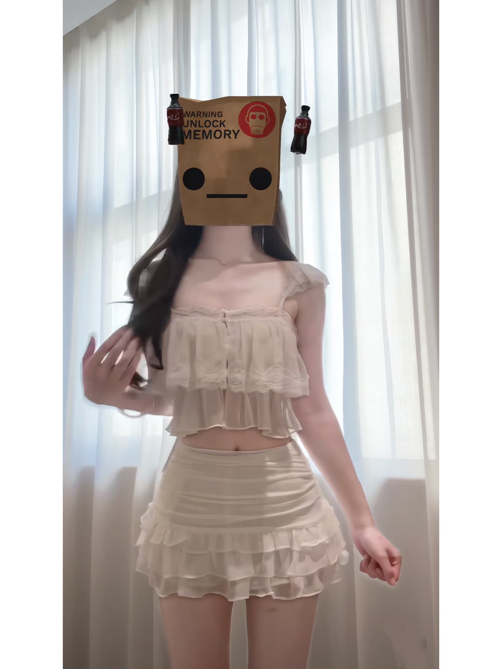 프랑스식 달콤함 휴가 자이언트 잘 생긴 세트 여름 새로운 순수한 욕망 품격 슬립 맨위 슬림해 보이는 케이크 반신 스커트 상세 이미지 1