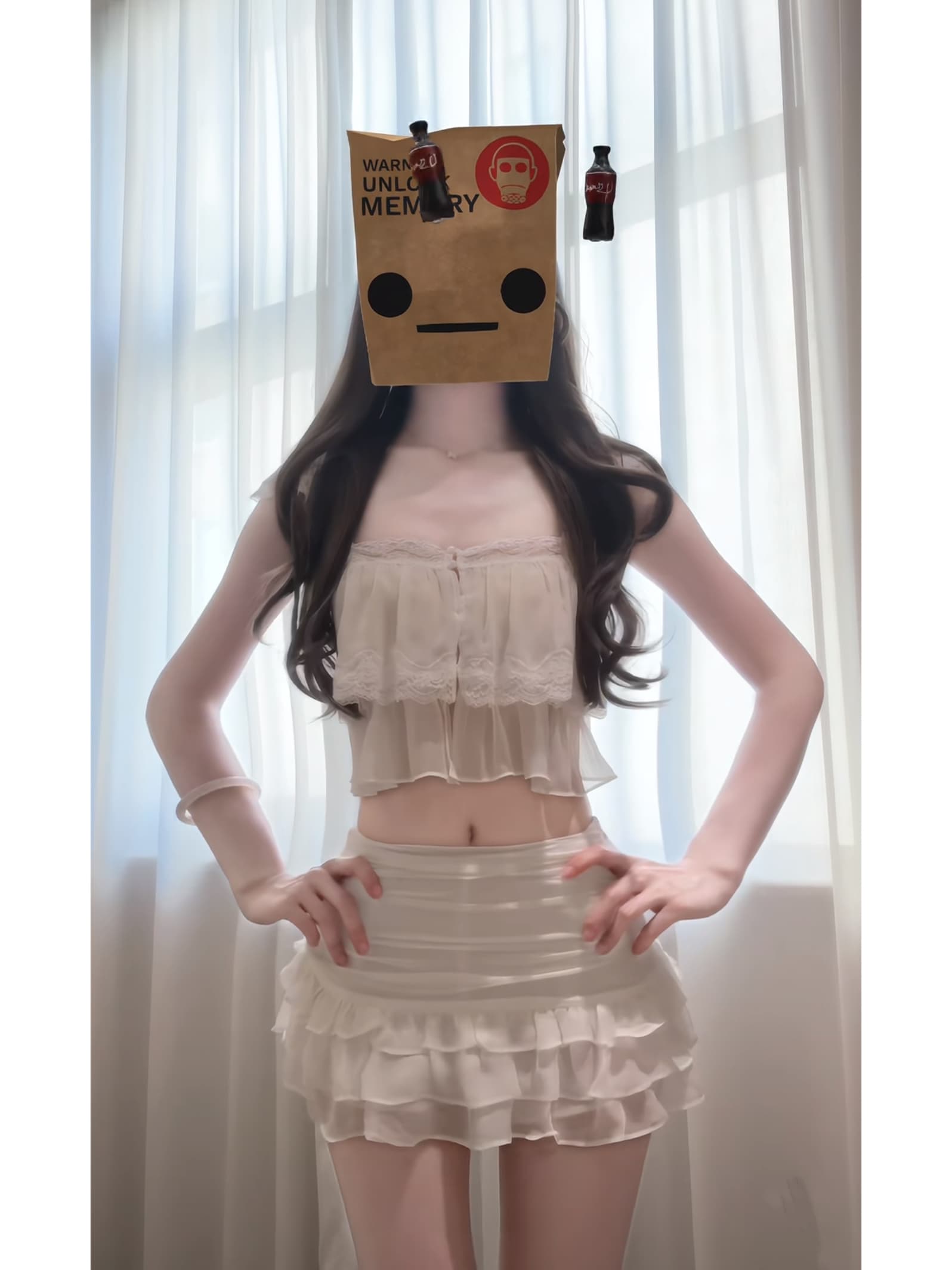프랑스식 달콤함 휴가 자이언트 잘 생긴 세트 여름 새로운 순수한 욕망 품격 슬립 맨위 슬림해 보이는 케이크 반신 스커트 상세 이미지 4