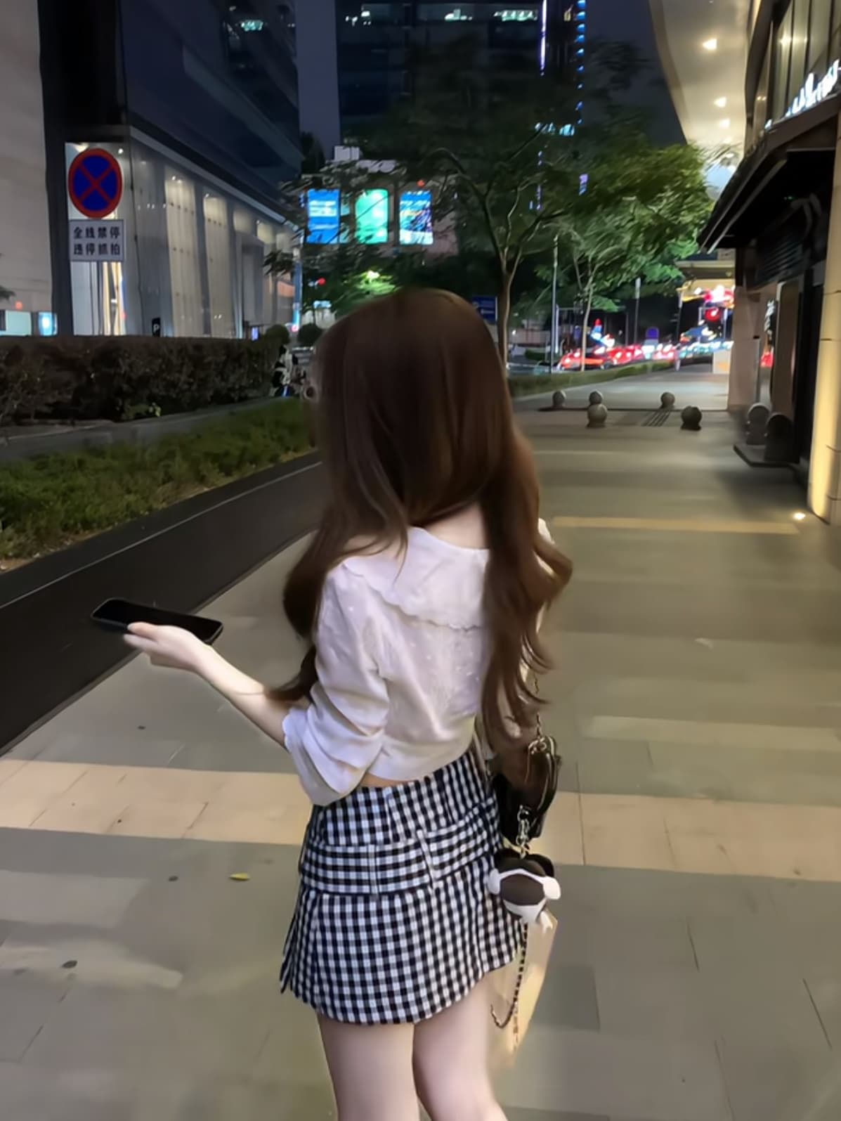여름 한 부서 순수한 욕망 베이비 칼라 레이스 쇼트 스타일 맨위 하이웨이스트 체크무늬 반신 스커트 패션 슬림해 보이는 투피스 세트 상세 이미지 3