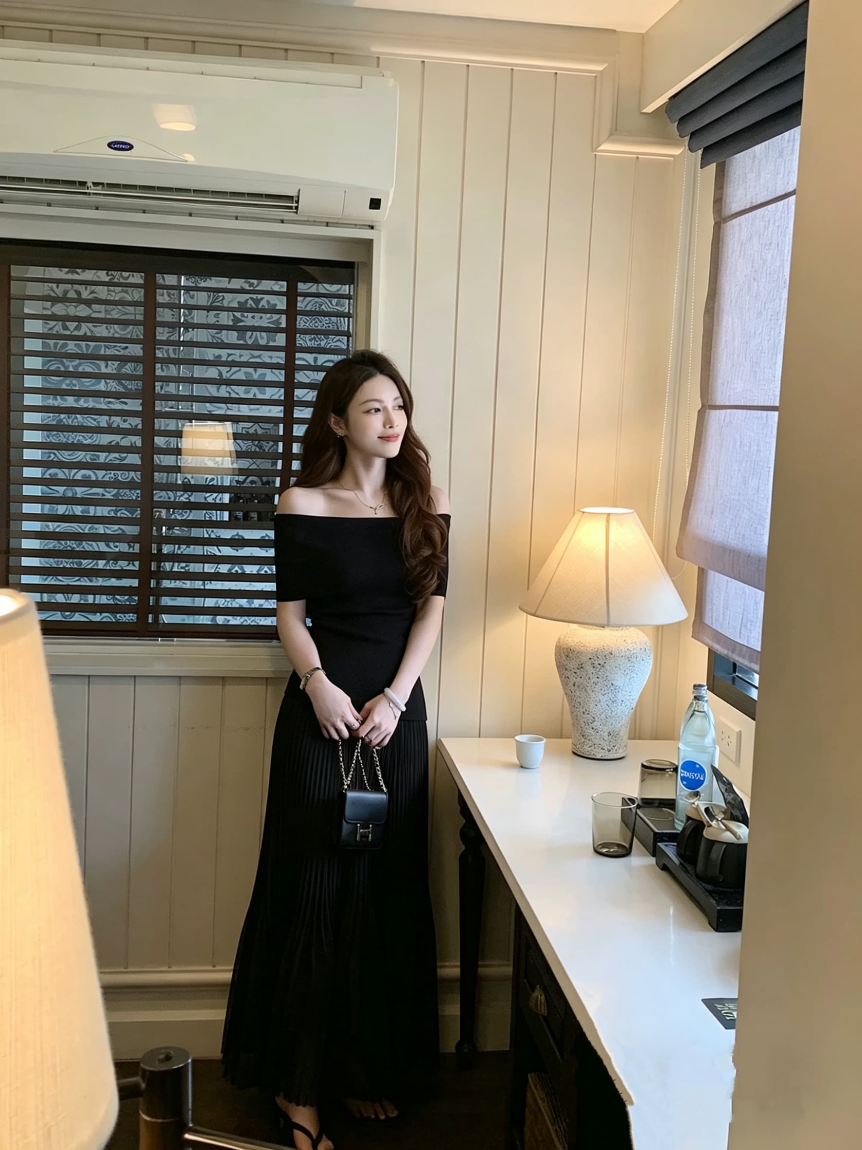 프랑스식 망사 플리츠 반신 스커트 여성 2026 새로운 여름 슬림해 보이는 하이웨이스트 반 스커트 다용도 반신 롱 스커트 여자 이미지 4