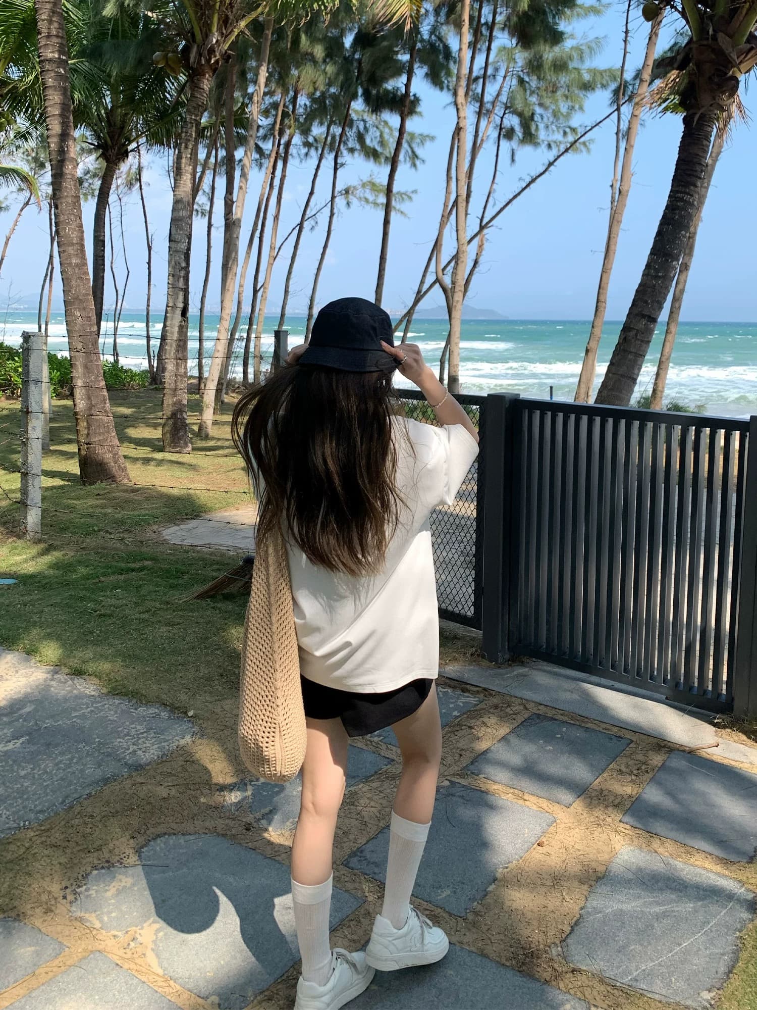 hhyii 스키니 작은 검은 색 바지 검정색 넓은 다리 정장 반바지 여성 한 도루 센스 하이웨이스트 다용도 한 마디 캐주얼 바지 상세 이미지 7