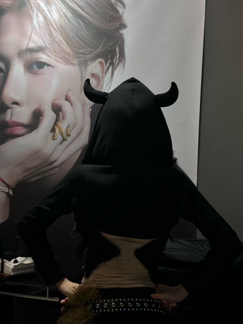 아메리칸 악마 코너 후드 니트 오픈 가디건 여성 가을 긴팔 핫걸 쇼트 스타일 맨위 슈퍼 화재 착용 가져 가라. 상세 이미지 3