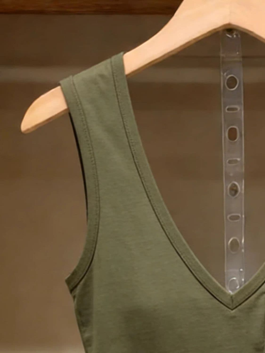 아메리칸 레트로 멜빵 캐미솔 다용도 여름 몸매 가꾸기 슬림해 보이는 녹색 허리 수축 맨위 외국 가스 캐주얼 민소매 상세 이미지 4